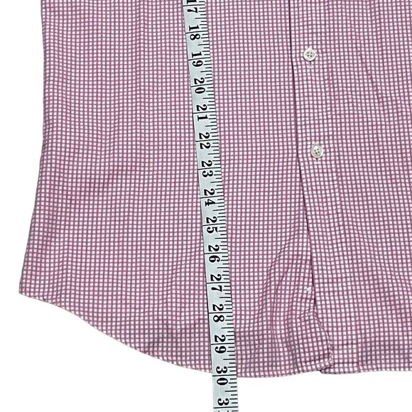 Mens Shirt 34.5 Luxury Gingham Pattern Button Up Wedding Workwear Office - Picture 5 of 9